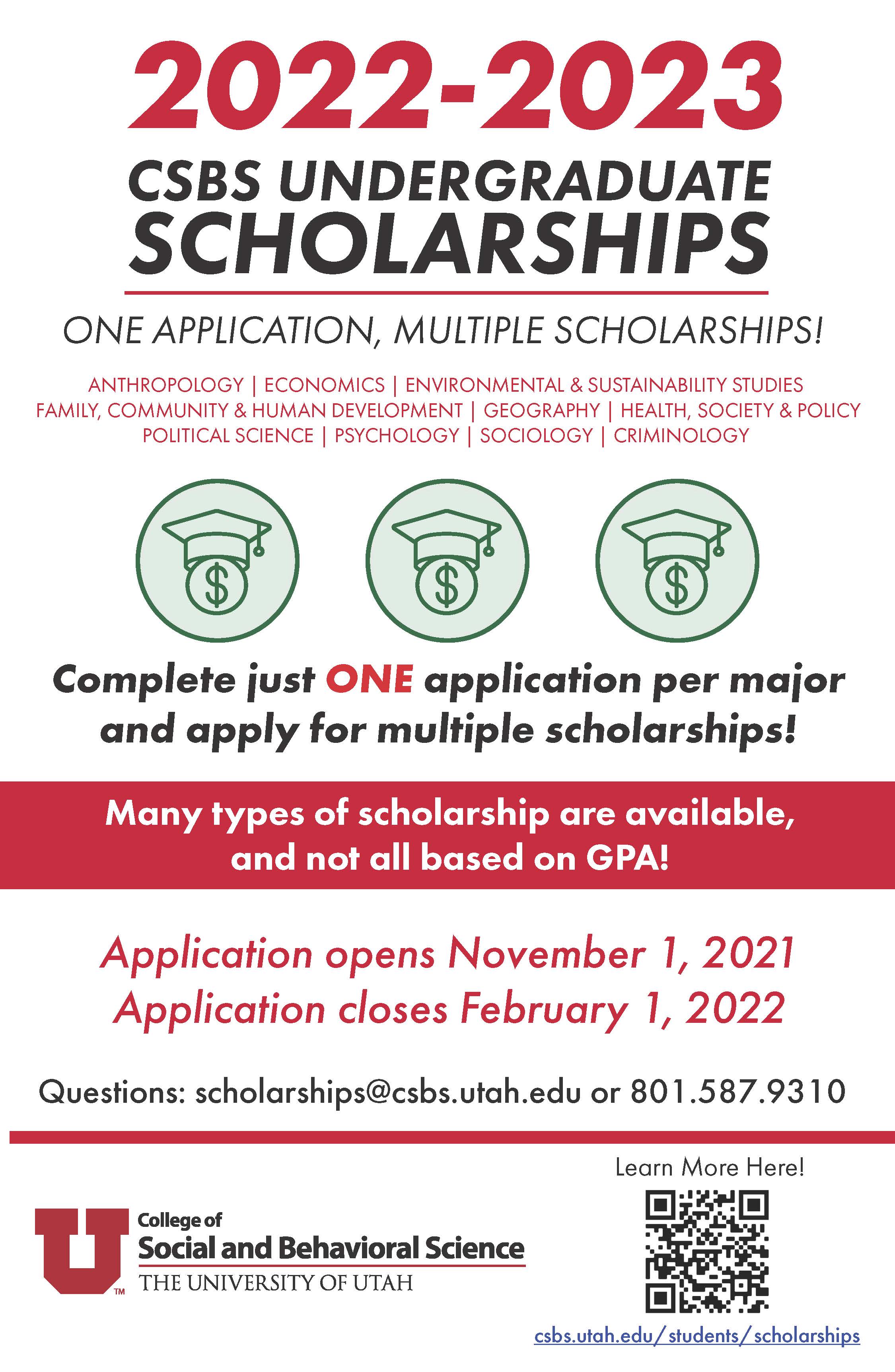 undergraduate scholarships 2022/2023